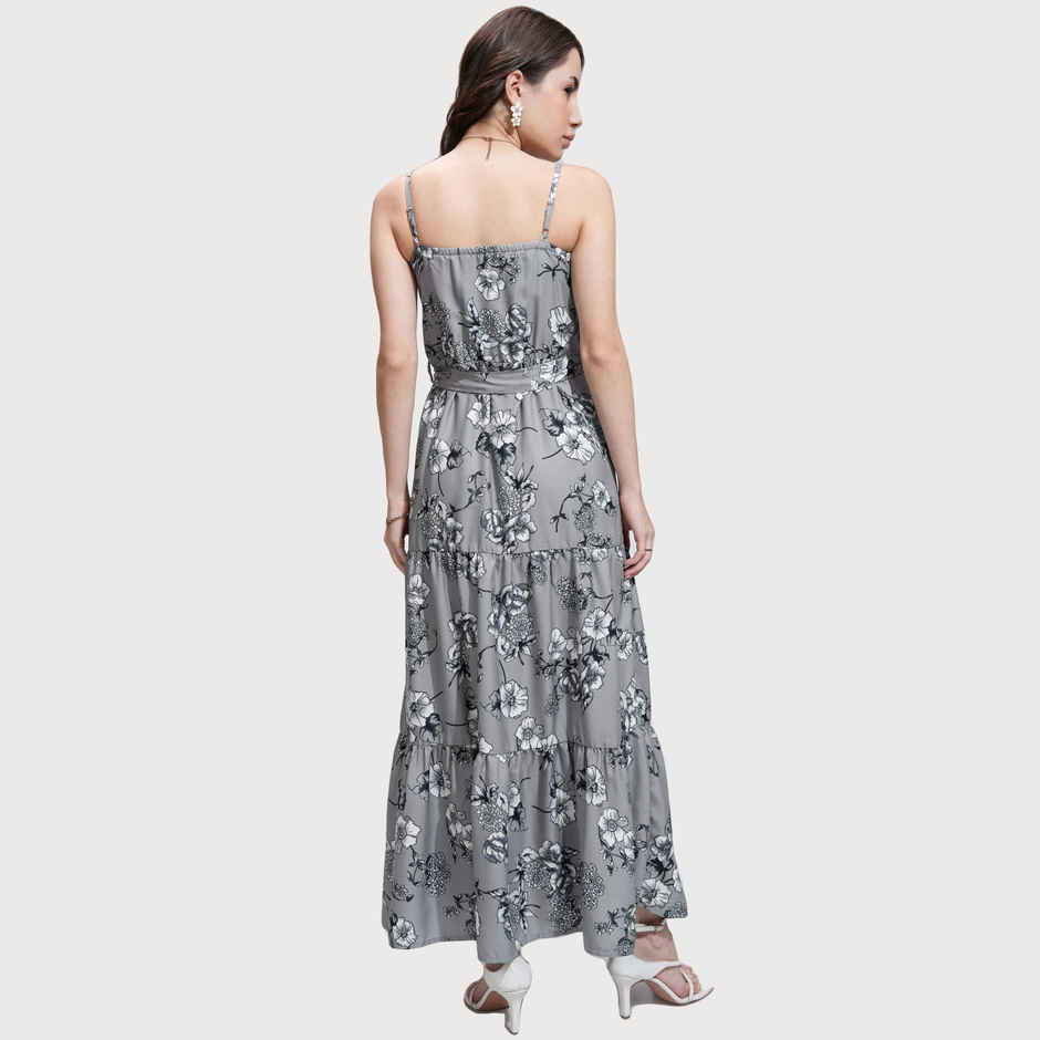 Tokyo Talkies Women's Printed Maxi Dress | Grey - M