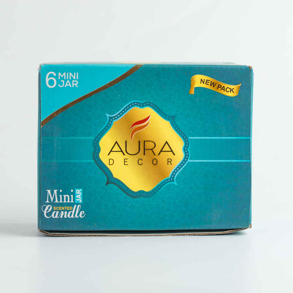 Auradecor Scented Jar Candle 6 Fragrance Set