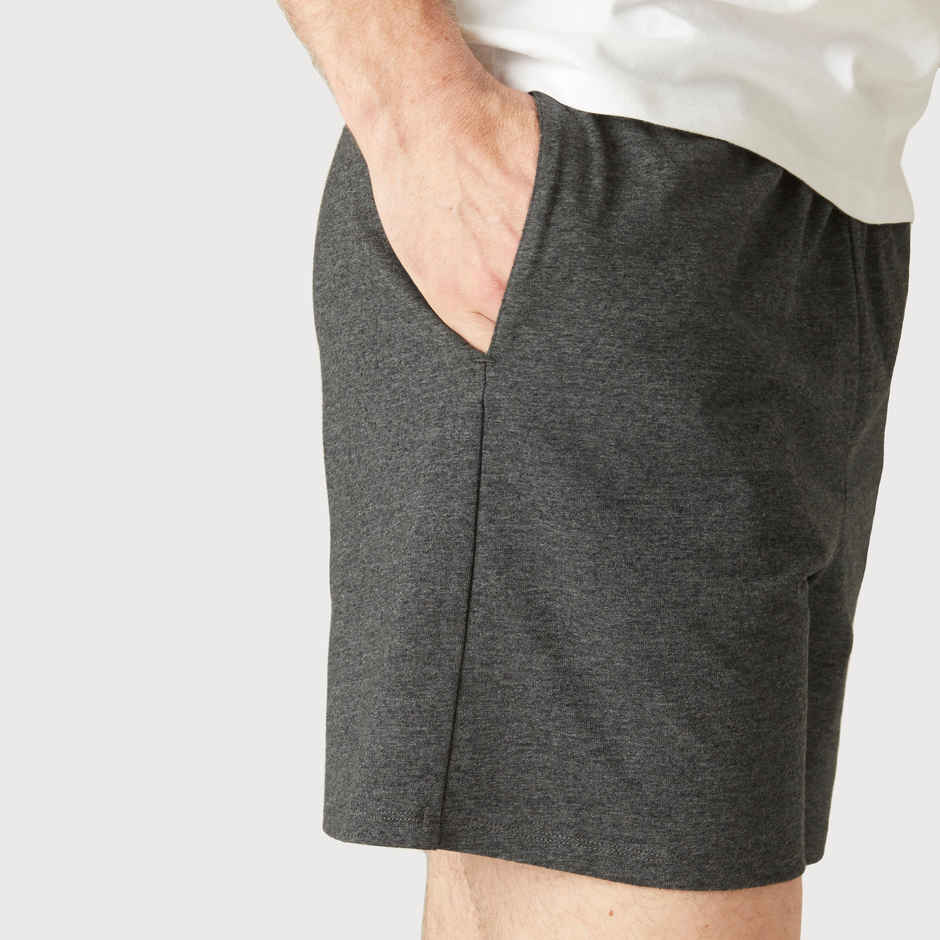 Decathlon | Domyos Men's Cotton Gym Shorts - Dark Grey, M