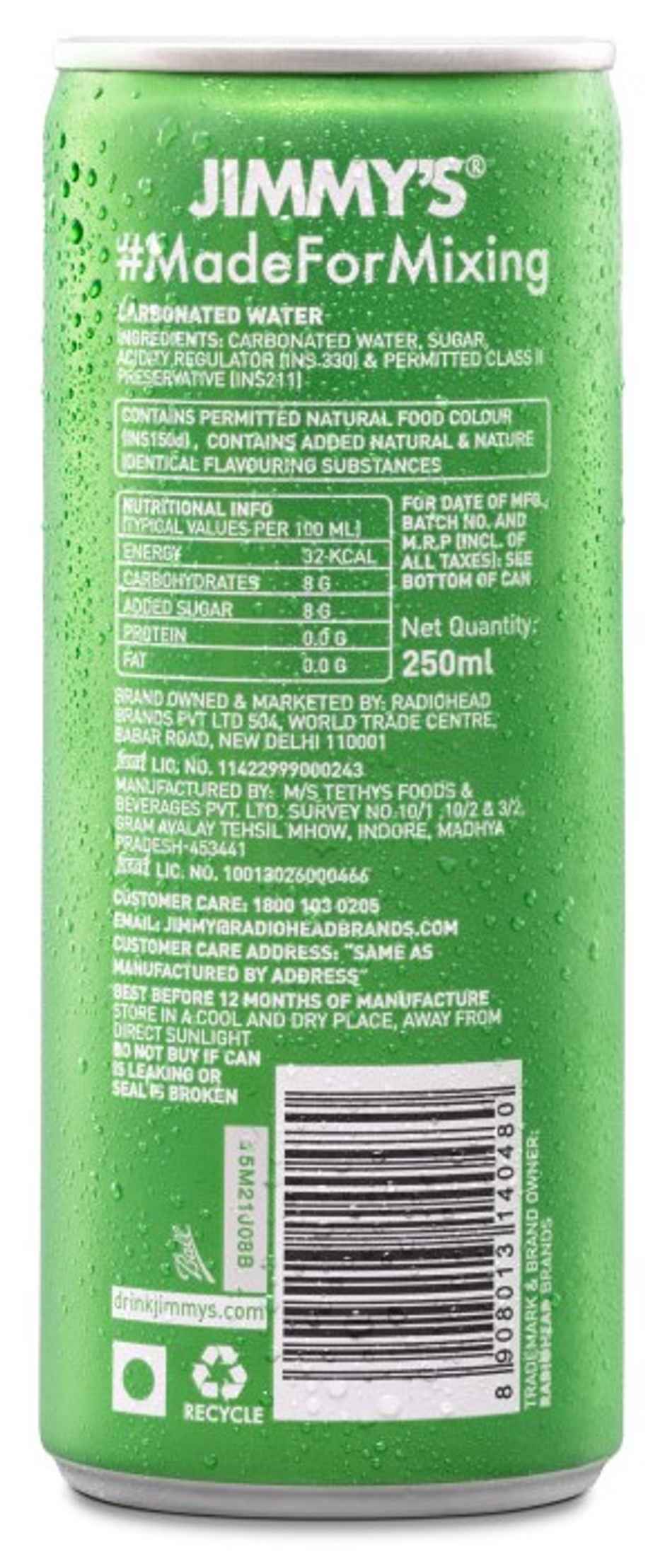 Jimmy's Cocktails Ginger Ale