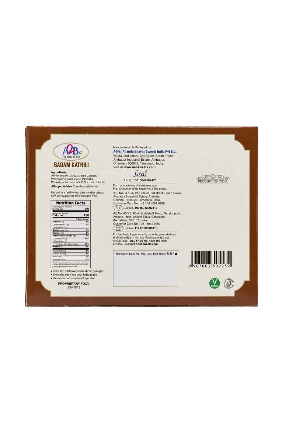A2B Badam Kathili