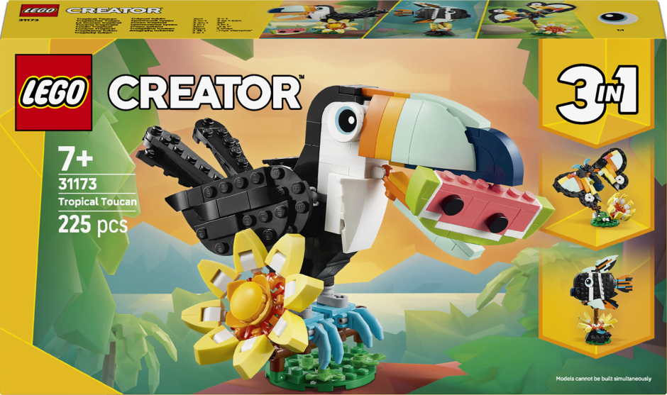 LEGO Creator 3in1 Wild Animals Tropical Toucan Figure Playset 31173