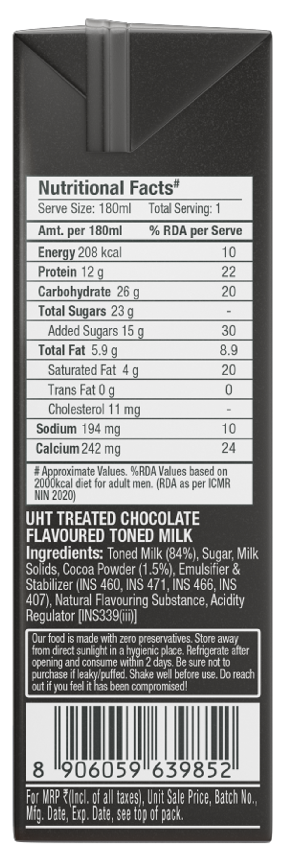 Epigamia 12g Protein Milkshake, Chocolate