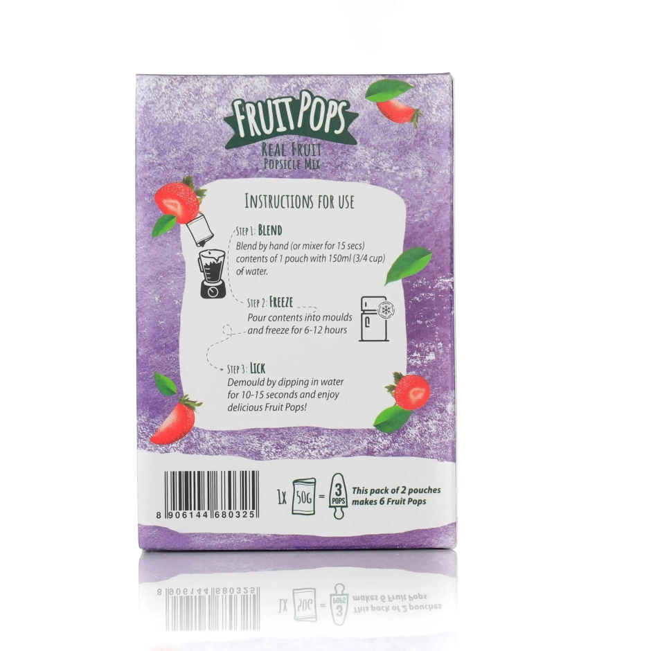 Whip Up Magic Strawberry Fruit Popsicle Mix (6 Pops)