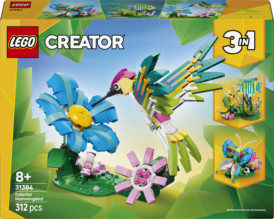 LEGO Creator 3 in1 Wild Animals Colorful Hummingbird Decor 31384