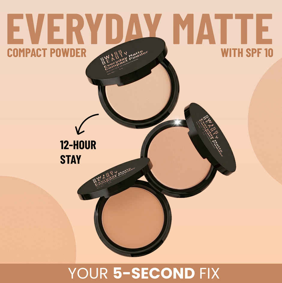 Swiss Beauty Everyday Matte Compact - 4 Honey