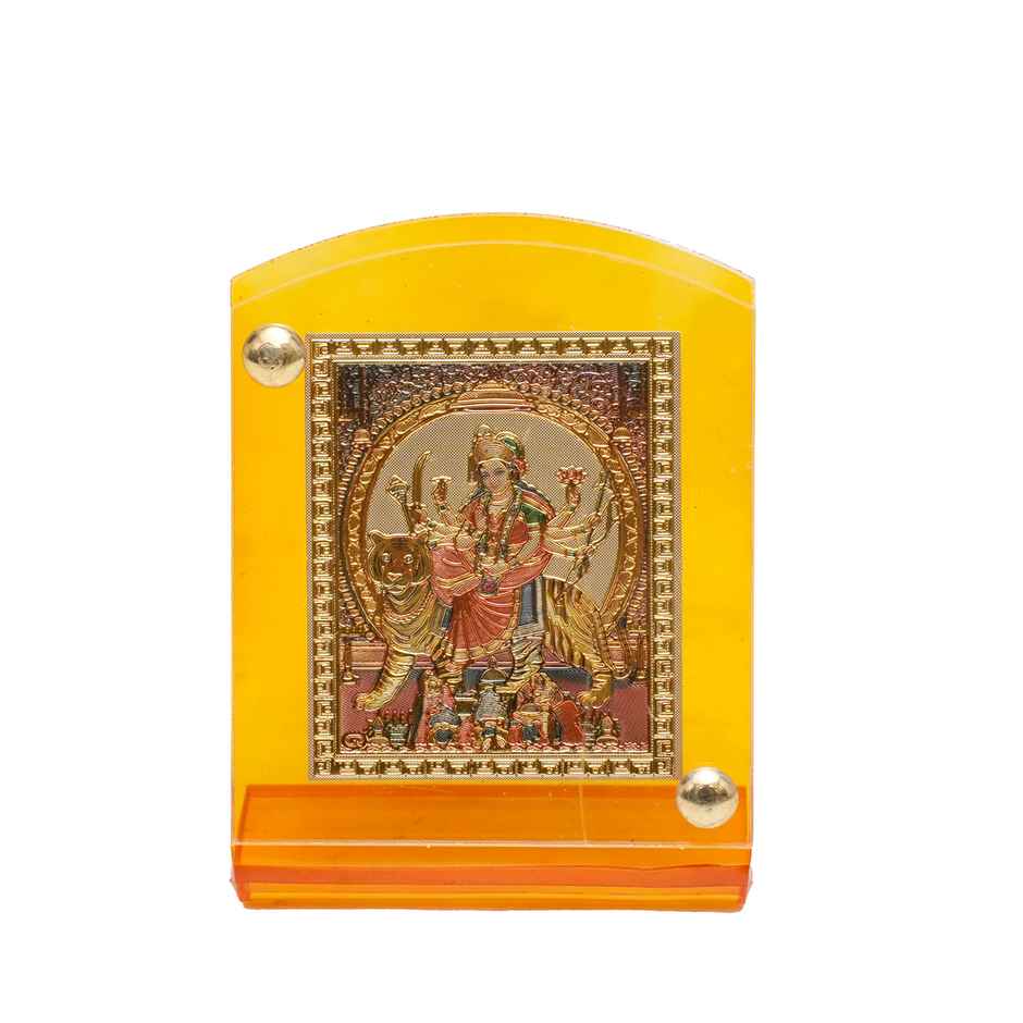 Divine Vibes Durga Mata Photo Frame for Car Dashboard