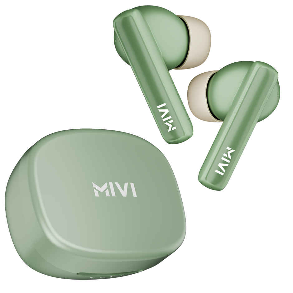 Mivi DuoPods Sync TWS, 60H Playtime, 13mm Drivers, AI ENC Calls, IPX4, BT 5.3