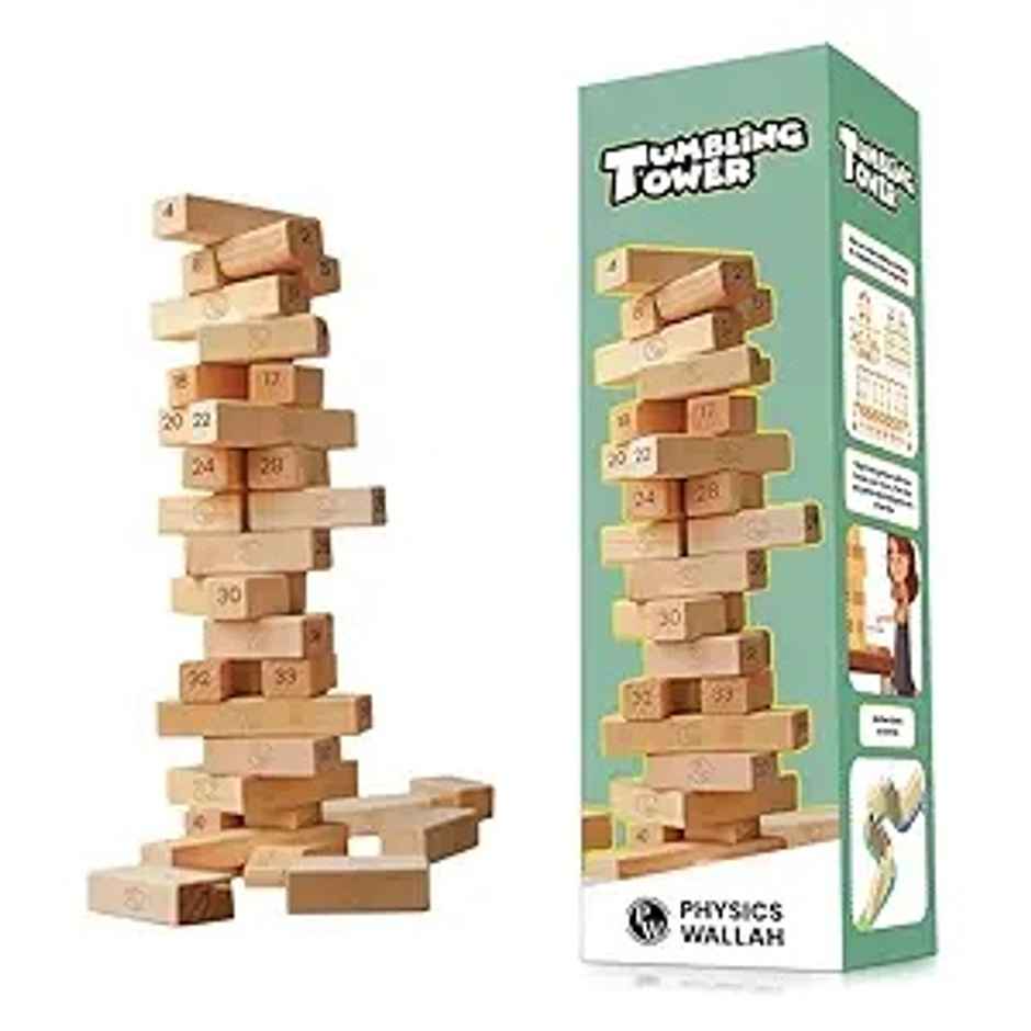 PW Curious Jr. Tumbling Tower | Strategic Block Stacking Game for Kids 6+ Years | Multicolor