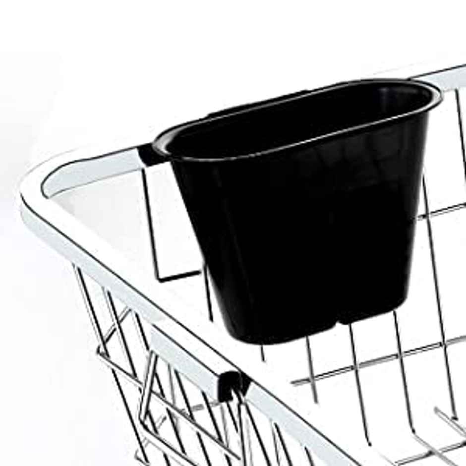 Tex-Ro Stainless Steel Utensils Basket with Removable Dish Drainer & Cutlery Holder