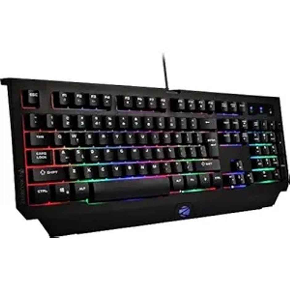Zebronics Transformer K2 Gaming Keyboard, 104 Keys, Multicolor Led Laser Keycaps (Gold Plated Usb)
