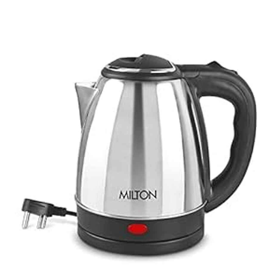 Milton Euroline Go Electro 1.5 Stainless Steel Electric Kettle| 1.5 Litres| Silver| 1500 Watts
