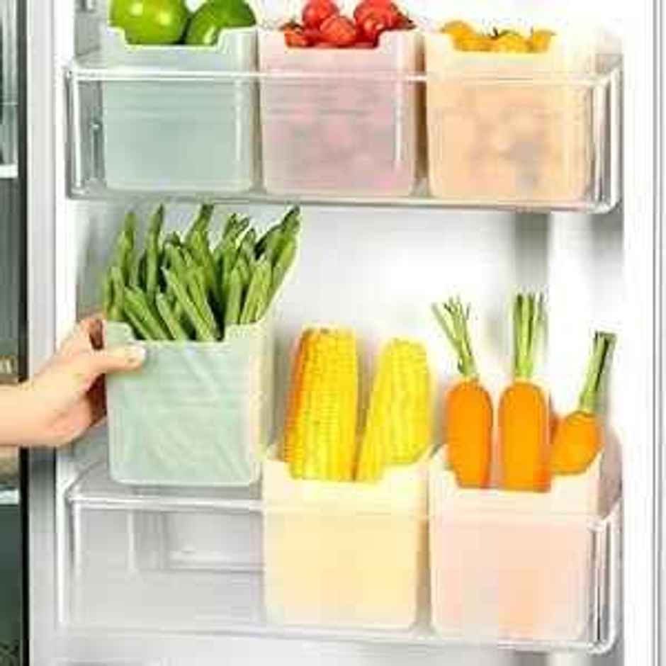Daluci Fridge Organizer Storage Containers For Fruits | Vegetables and Storage | Transparent