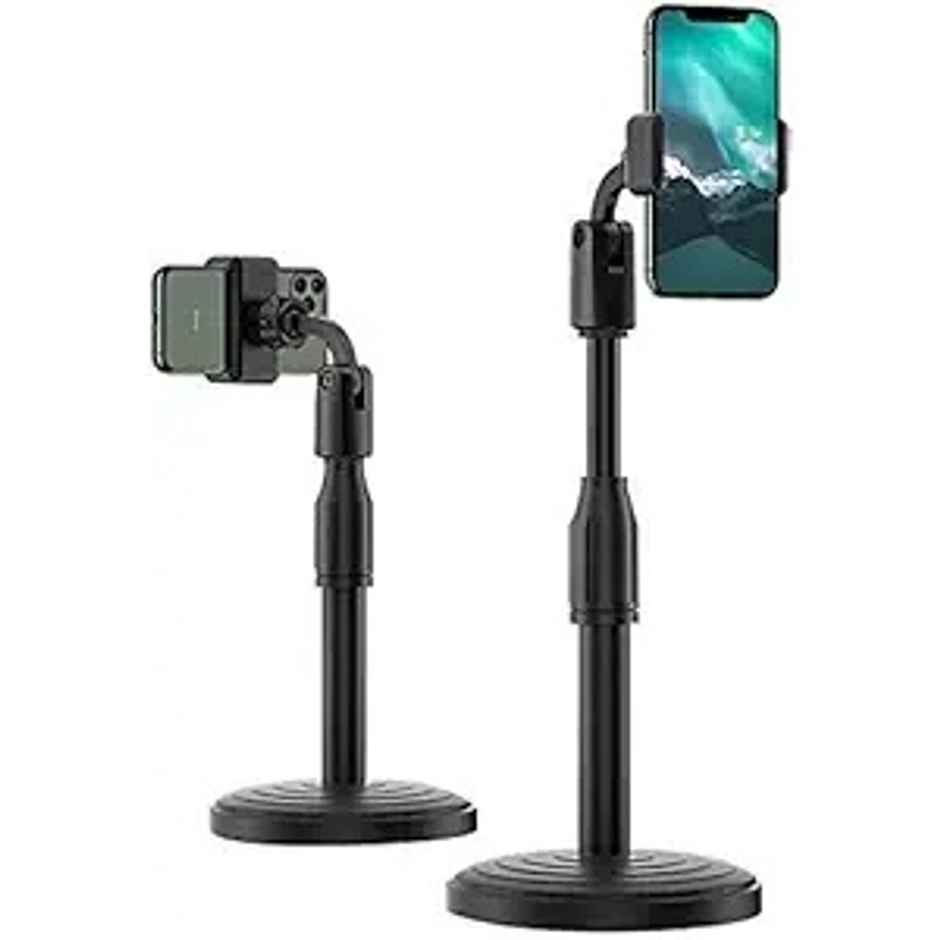 Sounce 360 Adjustable Mobile Phone Holder, Microphone Stand, Universal Phone Holder, Black