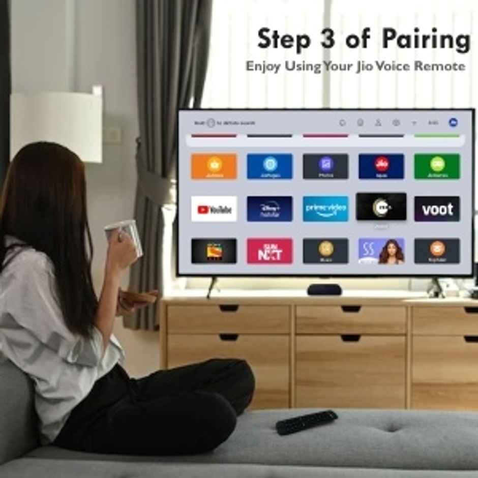 Ailkin Compatible with Jio Remote for Setup Box and Fiber Set Top Box with Bluetooth Voice Command Match Exactly Key by Key to Replicate Functions Existing Original Remote Control - Pairing Must 