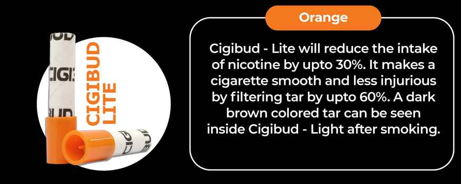 Cigibud Orange Lite Smoking Cigarettes Filter