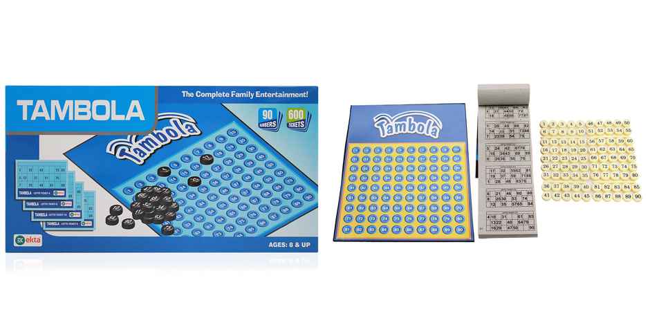 Ekta Tambola Board Game With 600Tickets,Housie Bingo Kitty Party Family & Activity Game,Indoor Game