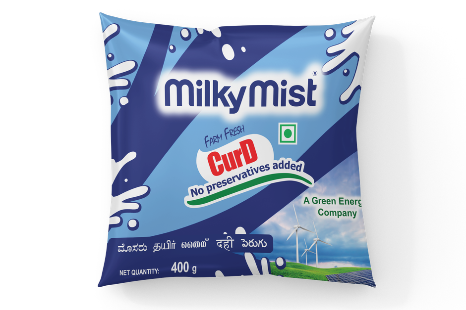 Milky Mist Curd Pouch(1pc) & Coriander Leaves(1pc) Combo   