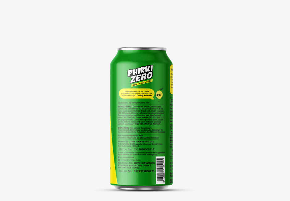 Phirki Zero India's First Zero Calorie Zeera Masala Soda