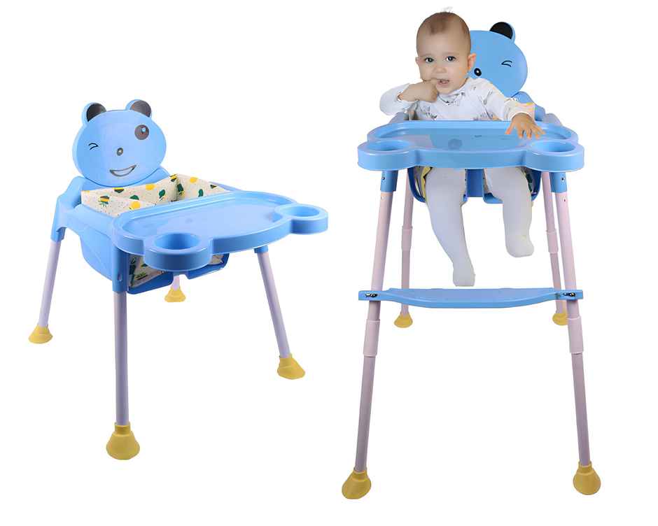 Toyshine 3-in-1 Portable Foldable Multifunctional Convertible Infant Baby Feeding Chair | Blue
