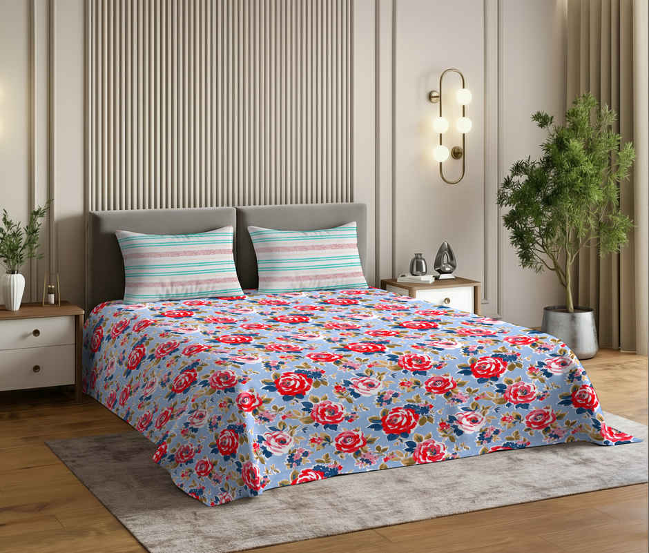 Dream Living 135 GSM King Bedsheet Set |275 x 275 cm| With 2 Pillow Covers