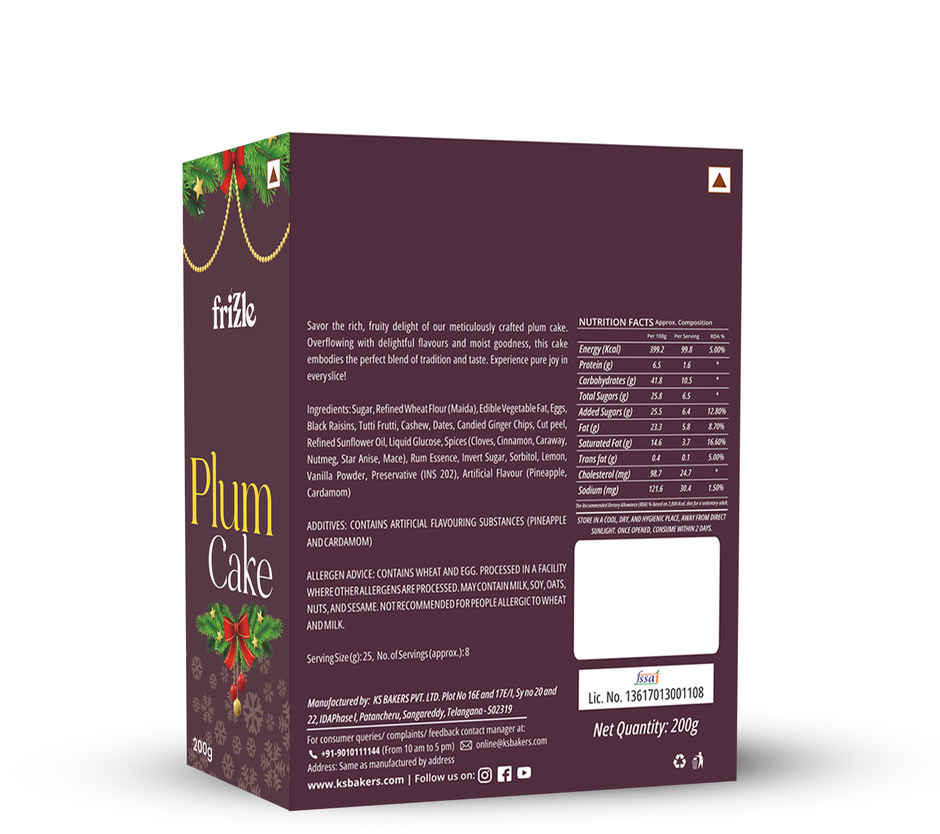 Frizzle (by KS Bakers) Plum Cake