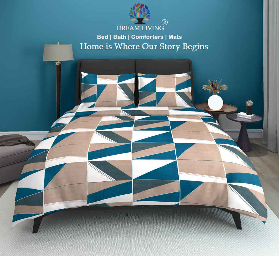 Dream Living 135 GSM King Bedsheet Set |250 x 275 cm| With 2 Pillow Covers