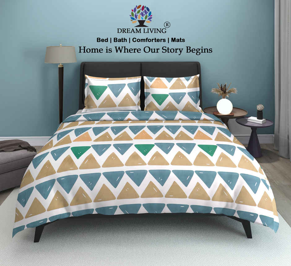 Dream Living 135 GSM King Bedsheet Set |250 x 275 cm| With 2 Pillow Covers
