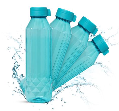 Steelo Plastic Apsara Bottles Assorted Colours | Blue - 900 ml