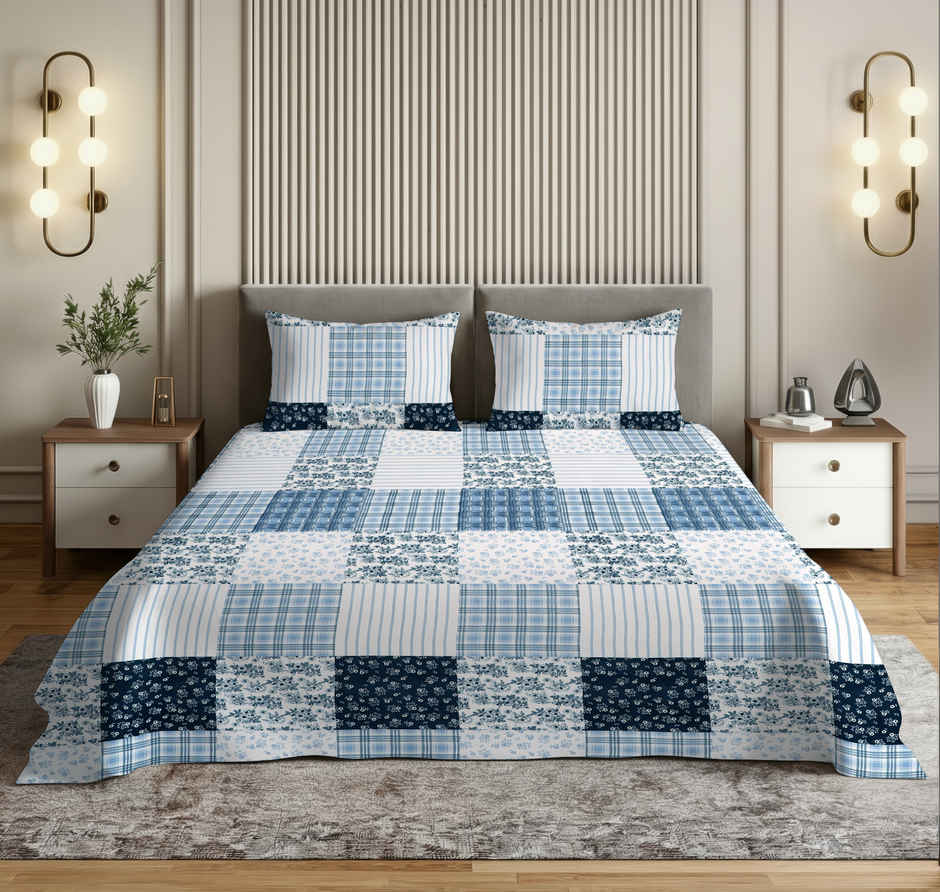 Dream Living 135 GSM King Bedsheet Set |275 x 275 cm| With 2 Pillow Covers