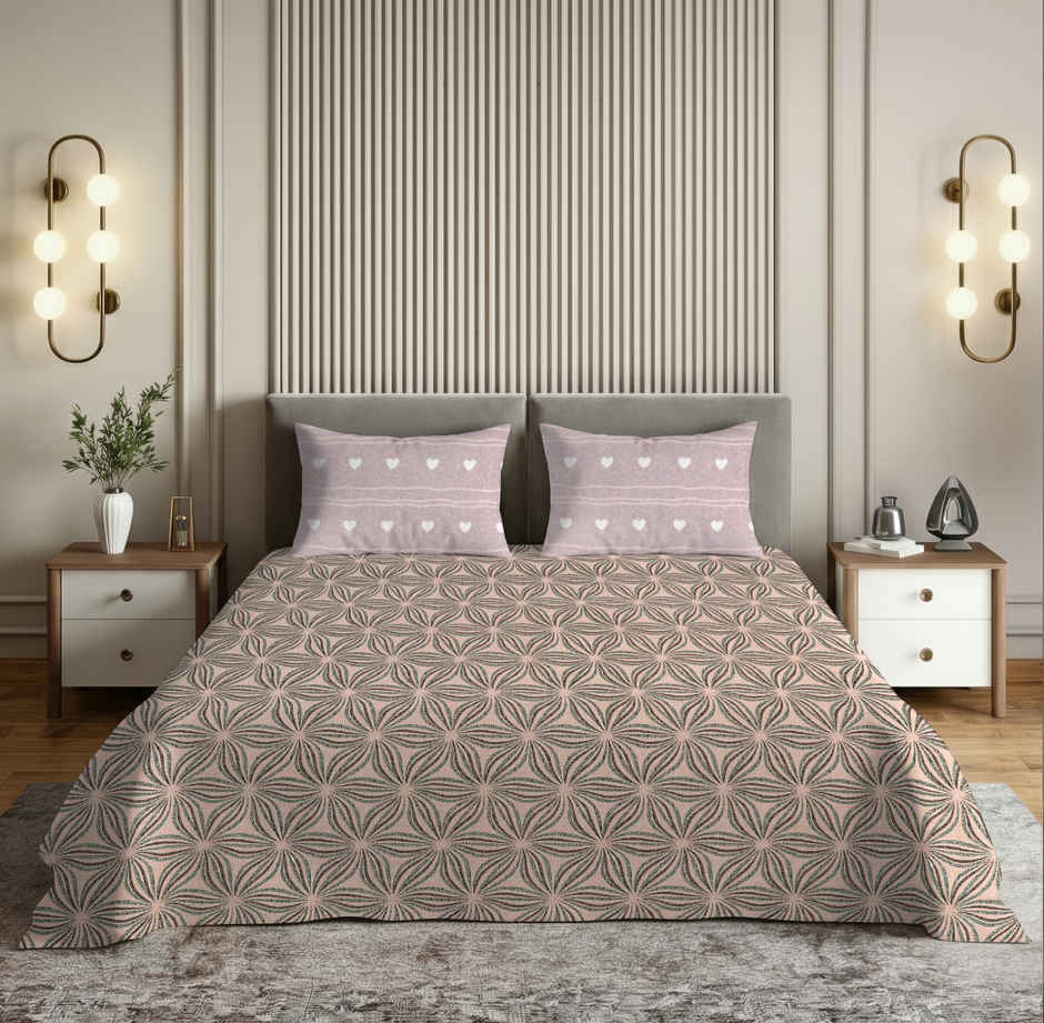 Dream Living 135 GSM King Bedsheet Set |275 x 275 cm| With 2 Pillow Covers