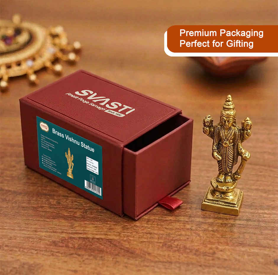 Brass Vishnu Statue | Svasti