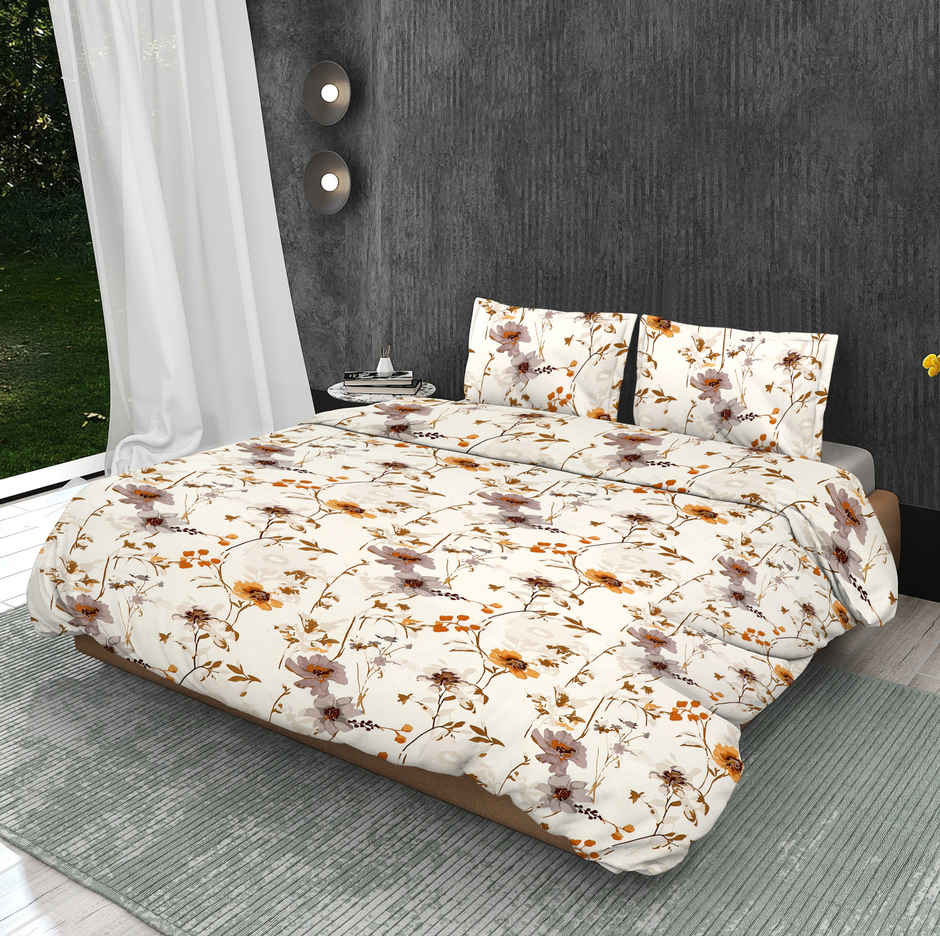 Dream Living 115 GSM Double Bedsheet Set |220 x 250 cm| With 2 Pillow Covers