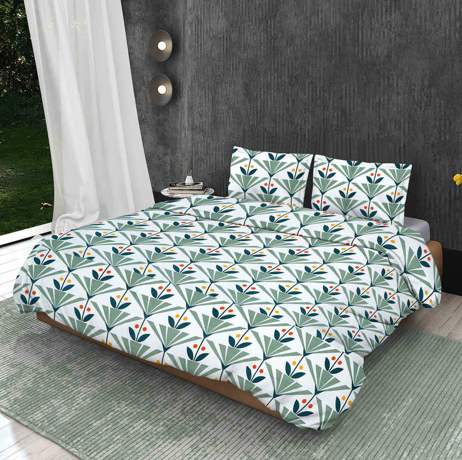 Dream Living 115 GSM Double Bedsheet Set |220 x 250 cm| With 2 Pillow Covers