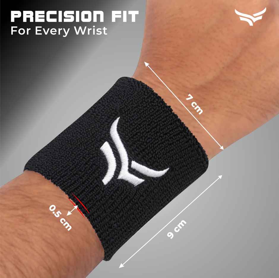 Xtrim Unisex Hand band, Wrist band, Highly Elastic - Black