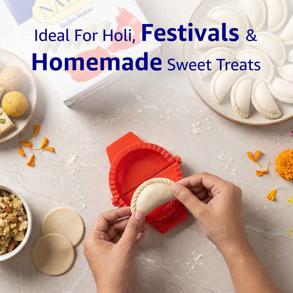 Navin Instant Gujiya Maker | Easy Seal & Shape Mould for Homemade Gujiya | Cycle