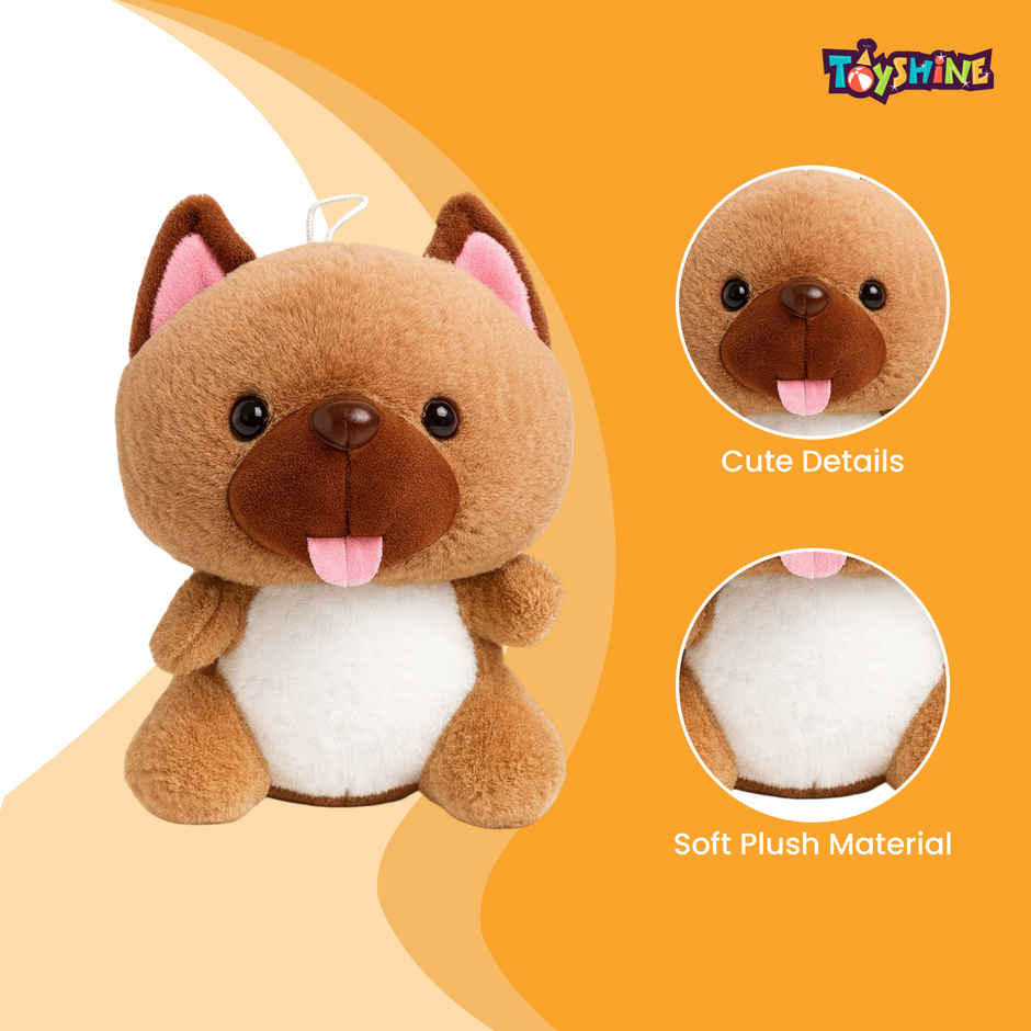 Spanker Dog Soft Toy | Cute Puppy Plush with Big Nose & Tongue - 20 cm