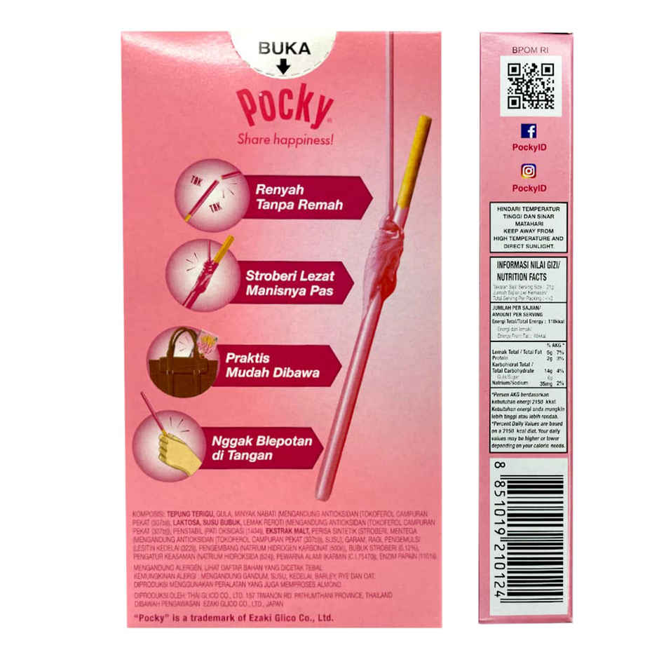 Pocky Strawberry Flavour Biscuit Sticks