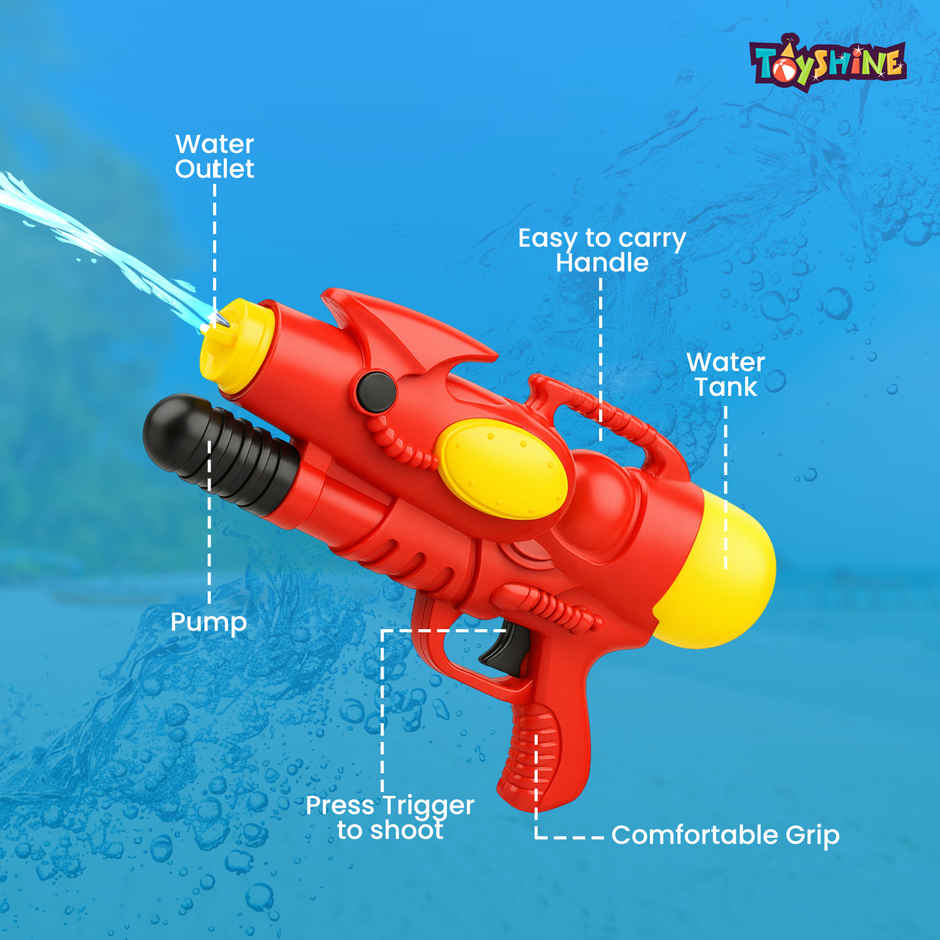 Toyshine Water Gun Toy | 260 ml Tank Capacity Water Blaster | For Holi, Pool & Backyard Play