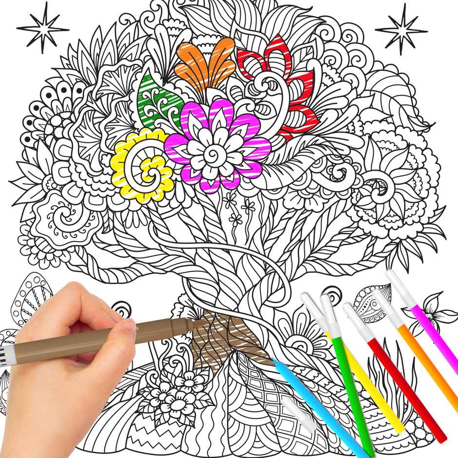 Art Therapy Nature Adult Colouring Book- Coloring Book for Adults | Fun Colouring Book for Adults