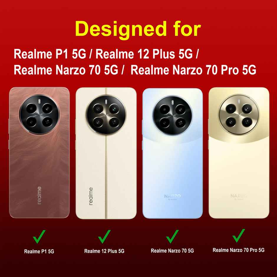 Zapcase Back Cover for Realme P1 5G | Magic-Red