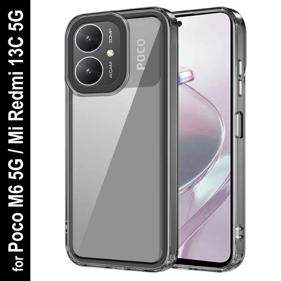 Zapcase Back Cover for Poco M6 5G | Space-Black