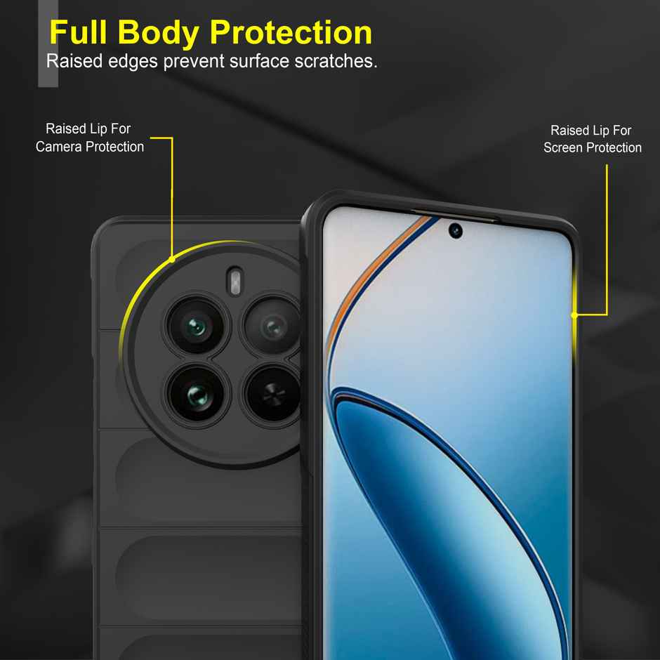 Zapcase Back Cover for Realme 12 Pro Plus 5G | Magic-Black