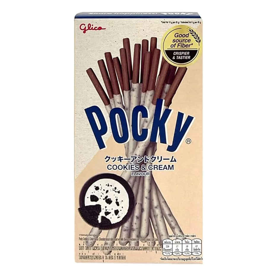 Pocky Cookies and Cream Flavoured Biscuit Sticks