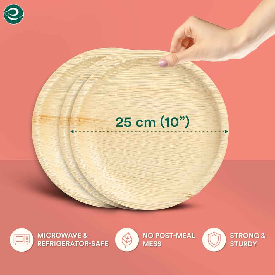 Palm Leaf Plate | Round | 10 inch | 10 Count | Eco Soul