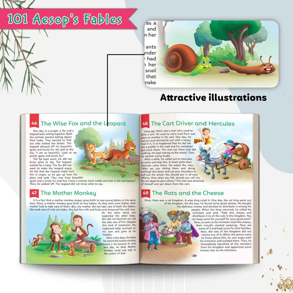 101 Aesop Fables | Ages 3-12 | Paperback - Early Childhood Storybook, Educational Fun Learning Book
