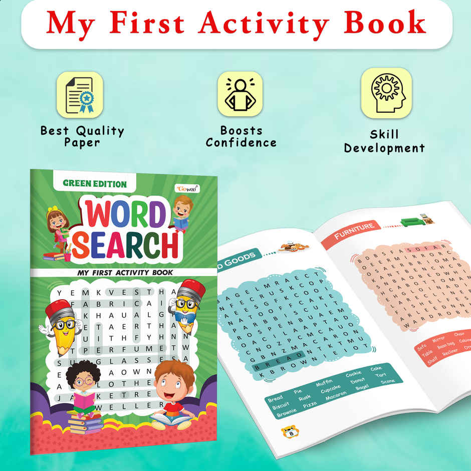 My First Activity Book Word Search | Early Learning Book | Kids Activity Workbook - Green Edition