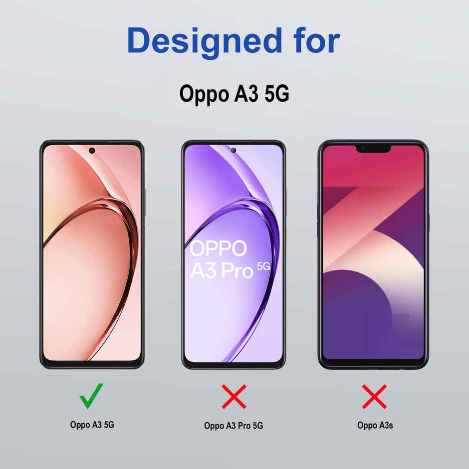 Zapcase Edge To Edge Tempered Glass for Oppo A3 5G | Clear