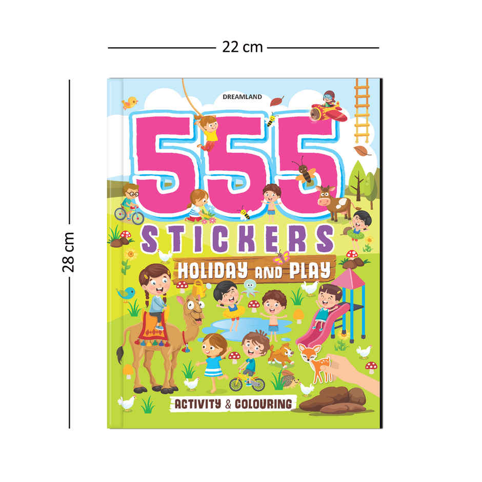 555 Stickers & Activity Books Pack Of 2 Books | Gift For Kids | Gift Pack | Activity Books For Kids