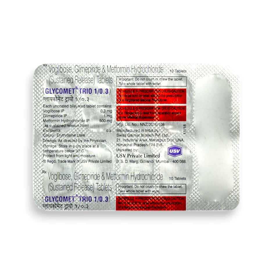Glycomet Trio 1/0.3 Tablet SR